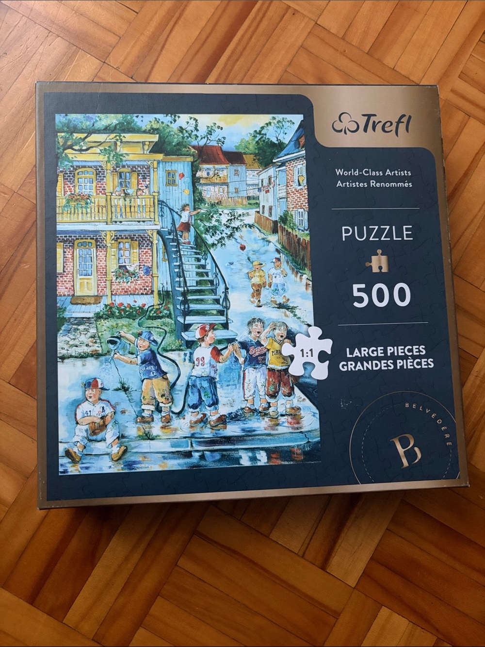 500-Piece Large Piece Puzzle – Blue Artwork